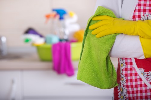 Cleaning equipment beside a period property interior in Gidea Park